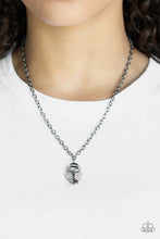 Load image into Gallery viewer, Pop and Locket Black Gunmetal Necklace Paparazzi Accessories
