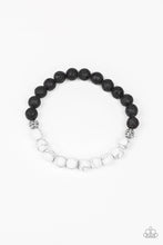Load image into Gallery viewer, Fortune White Lava Bead Bracelet Paparazzi Accessories