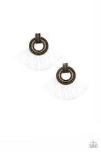 Load image into Gallery viewer, I Am Spartacus Brass Fringe Earring Paparazzi Accessories