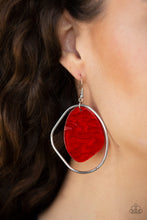 Load image into Gallery viewer, Haute Toddy Red Acrylic Earring Paparazzi Accessories