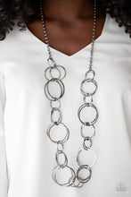 Load image into Gallery viewer, Natural Born Ringleader Black Gunmetal Necklace Paparazzi Accessories