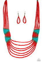 Load image into Gallery viewer, Kickin It Outback Red Seed Bead Necklace Paparazzi Accessories