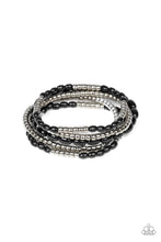 Load image into Gallery viewer, Meet and Mingle Black Stretchy Bracelet Paparazzi Accessories