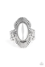Load image into Gallery viewer, Oceanside Oracle White Moonstone Ring Paparazzi Accessories