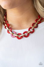 Load image into Gallery viewer, Fashionista Fever Red Acrylic Necklace Paparazzi Accessories