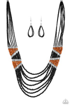 Load image into Gallery viewer, Kickin It Outback Black Seed Bead Necklace Paparazzi Accessories