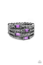Load image into Gallery viewer, Royal Reflections Purple Gunmetal Ring Paparazzi Accessories