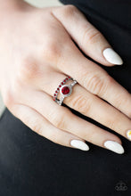 Load image into Gallery viewer, Glow Me Away Red Rhinestone Ring Paparazzi Accessories