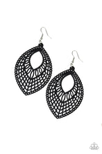 Load image into Gallery viewer, Coachella Gardens Black Wooden Earring Paparazzi Accessories