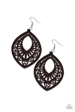 Load image into Gallery viewer, Coachella Gardens Brown Wooden Earring Paparazzi Accessories