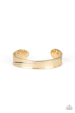 Load image into Gallery viewer, Bring the Bling Gold Cuff Bracelet Paparazzi Accessories