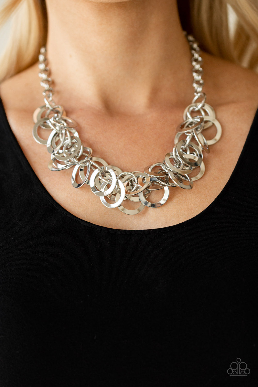 Ringing In The Bling Silver Necklace Paparazzi Accessories