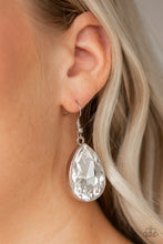 Load image into Gallery viewer, Limo Ride White Earring Paparazzi Accessories