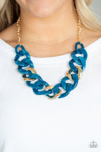 Load image into Gallery viewer, I Have a Haute Date Blue Acrylic Necklace Paparazzi Accessories