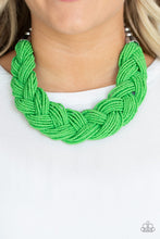 Load image into Gallery viewer, The Great Outback Green Seed Bead Necklace Paparazzi Accessories
