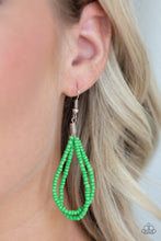 Load image into Gallery viewer, The Great Outback Green Seed Bead Necklace Paparazzi Accessories