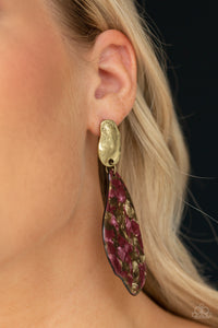 brass,post,Fish Out of Water Brass Acrylic Earring