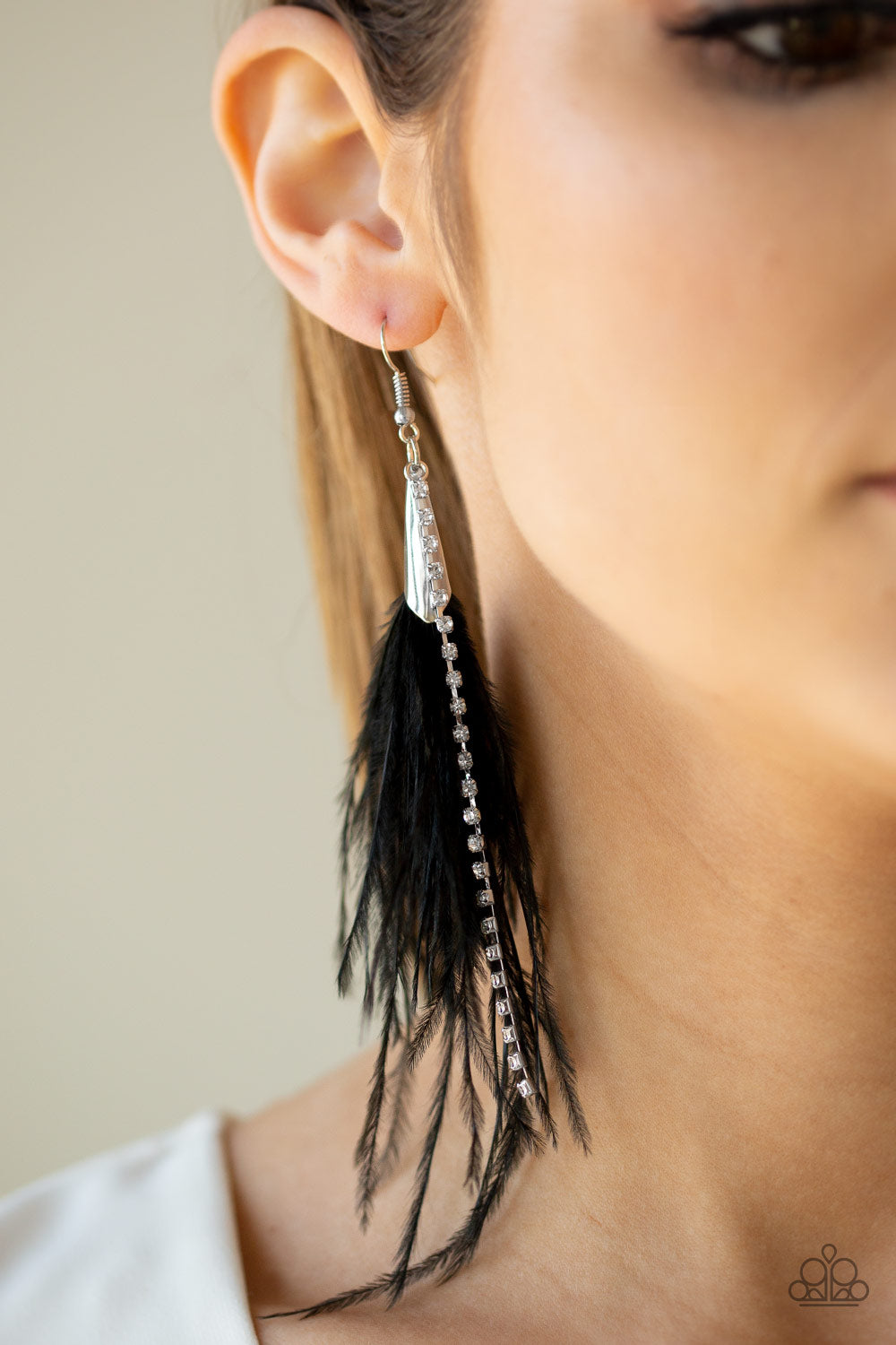 Showstopping Showgirl Black Earring Paparazzi Accessories