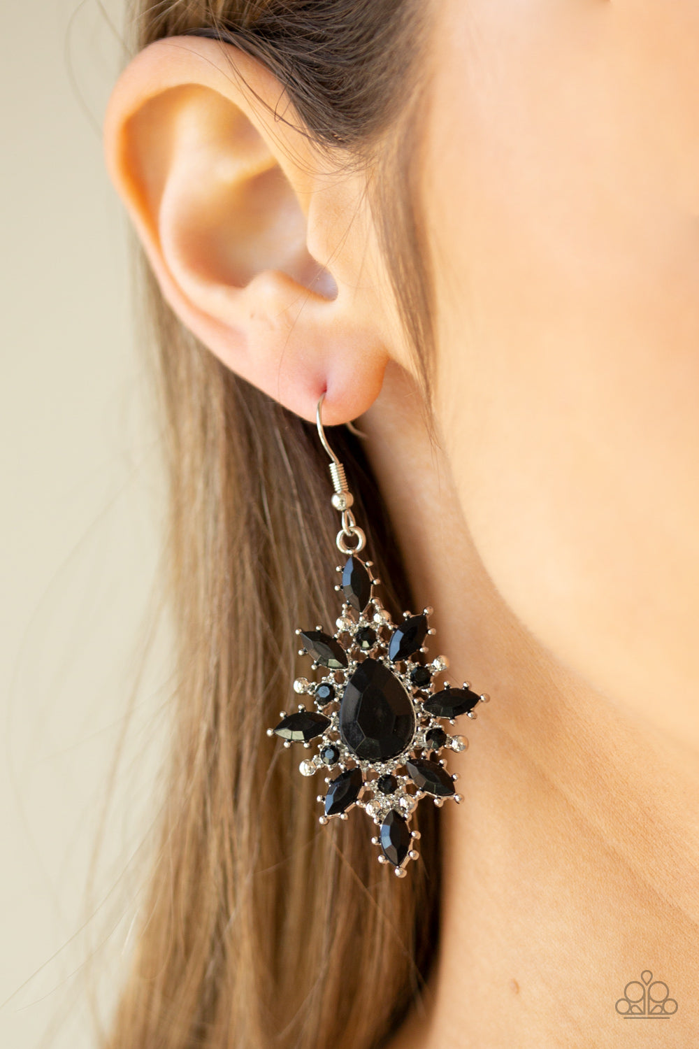Glamorously Colorful Black Earring Paparazzi Accessories