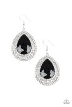 Load image into Gallery viewer, All Rise For Her Majesty Black Rhinestone Earring Paparazzi Accessories