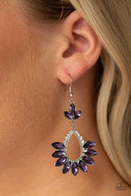 Load image into Gallery viewer, Extra Exquisite Purple Rhinestone Earring Paparazzi Accessories