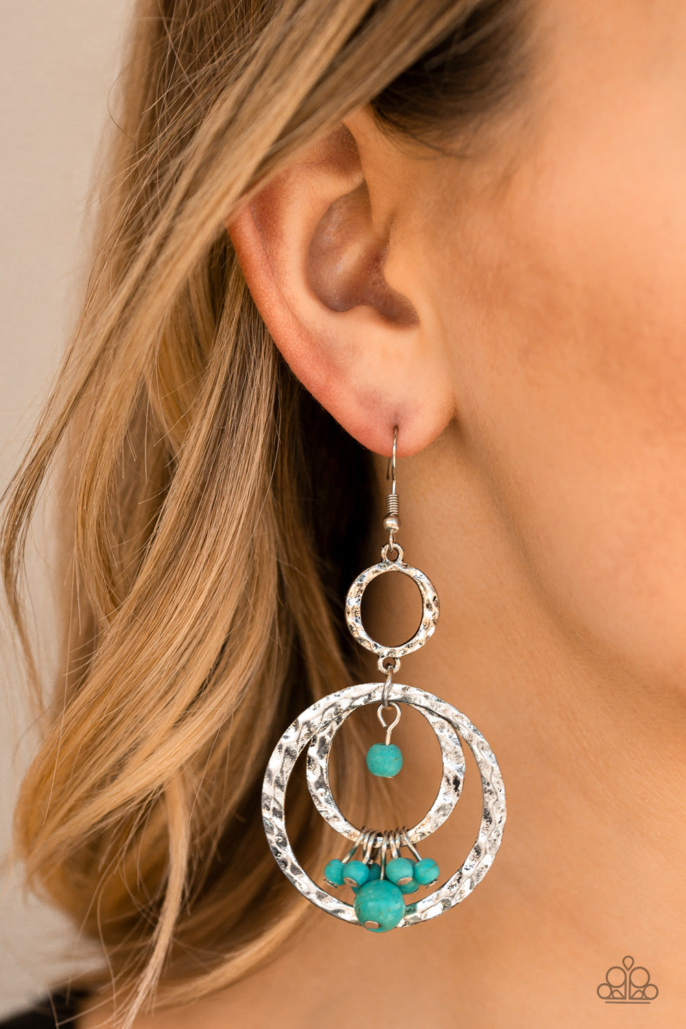 Rio Rustic Blue Earring Paparazzi Accessories