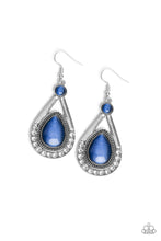 Load image into Gallery viewer, Pro Glow Blue Cat&#39;s Eye Earring Paparazzi Accessories