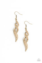 Load image into Gallery viewer, On Fire Brass Earring Paparazzi Accessories