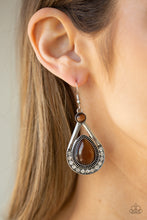 Load image into Gallery viewer, Pro Glow Brown Cat&#39;s Eye Earring Paparazzi Accessories