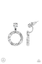Load image into Gallery viewer, Diamond Halo - White Earrings Paparazzi Accessories