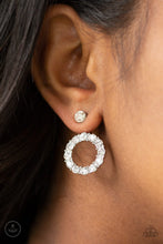 Load image into Gallery viewer, Diamond Halo - White Earrings Paparazzi Accessories