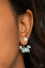 Load image into Gallery viewer, Modern Sophistication Blue Jacket Earring Paparazzi Accessories