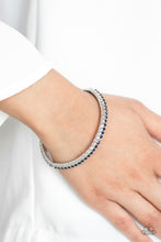 Load image into Gallery viewer, Cha Cha Ching Blue Rhinestone Bracelet Paparazzi Accessories