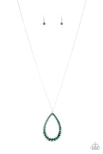 Load image into Gallery viewer, Big Ticket Twinkle Green Necklace Paparazzi Accessories