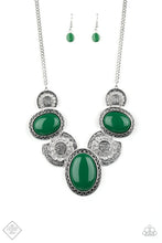 Load image into Gallery viewer, The Medallion-aire Green Necklace Paparazzi Accessories