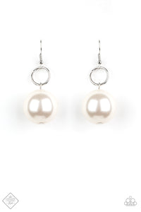 fashion fix,fishhook,Pearls,silver,White,Wall Street Welcome Party White Pearl Earring