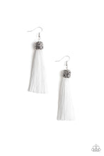 Load image into Gallery viewer, Make Room For Plume White Fringe Earrings Paparazzi Accessories