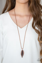 Load image into Gallery viewer, Feather Foyager Copper Necklace Paparazzi Accessories