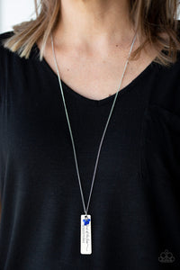 Americana,blue,moonstone,Because of the Brave Blue Necklace