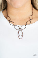 Load image into Gallery viewer, All OVAL Town Copper Necklace Paparazzi Accessories