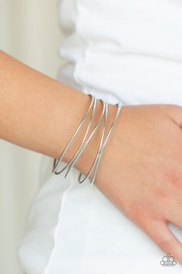 Showstopping Sheen Silver Bangle Bracelet Paparazzi Accessories
