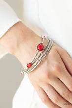 Load image into Gallery viewer, Sandstone Storm Red Bangle Bracelet Paparazzi Accessories