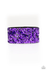purple,Sequins,wrap,Starry Sequins Purple Wrap Bracelet