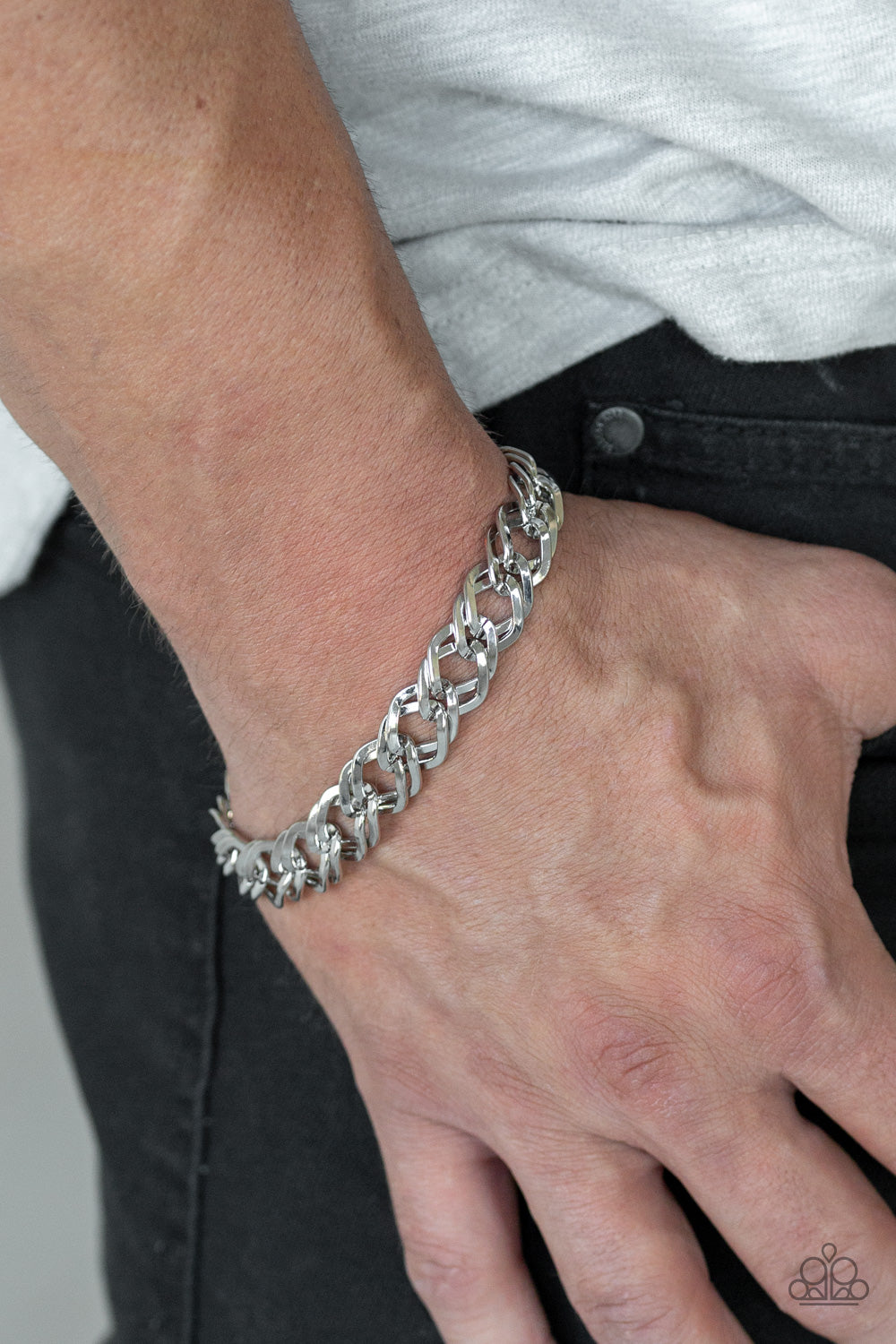 On the Ropes Silver Bracelet Paparazzi Accessories