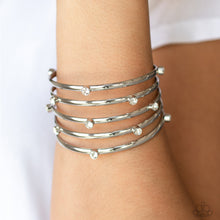 Load image into Gallery viewer, Sugarlicious Silver Cuff Bracelet Paparazzi Accessories