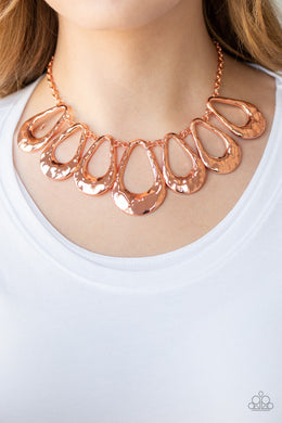 Teardrop Envy - Copper Necklace Paparazzi Accessories