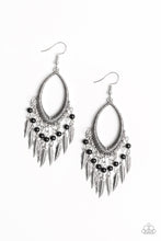 Load image into Gallery viewer, One Way Flight Black Earring Paparazzi Accessories