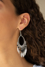Load image into Gallery viewer, One Way Flight Black Earring Paparazzi Accessories