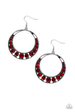 Load image into Gallery viewer, Ka-Pow Dazzle Red Earring Paparazzi Accessories