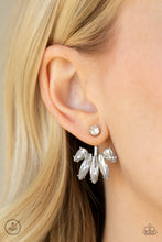 Load image into Gallery viewer, Stunningly Striking White Jacket Earring Paparazzi Accessories
